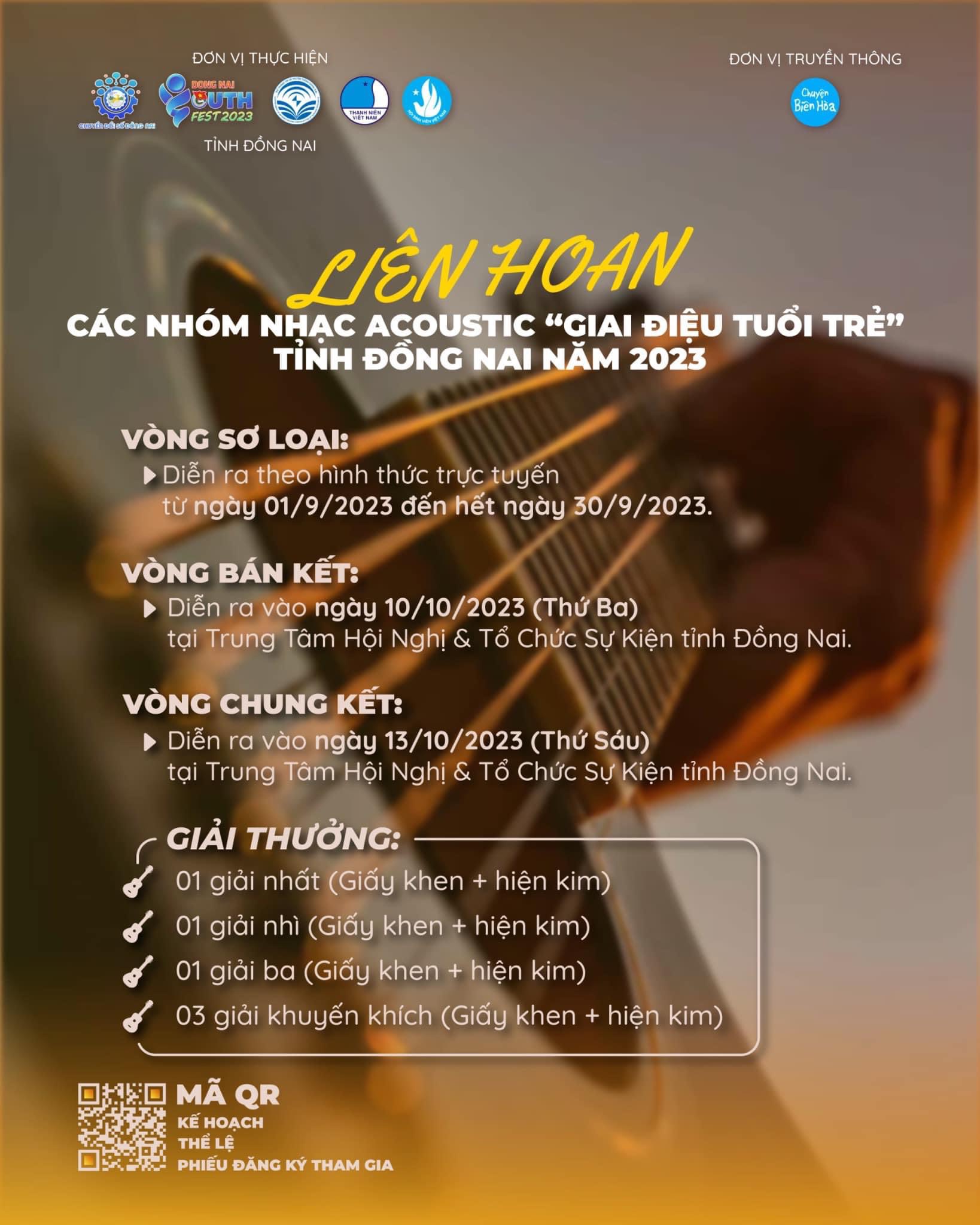 Liên hoan các nhóm nhạc Acoustic "Giai điệu tuổi trẻ" tỉnh Đồng Nai năm 2023